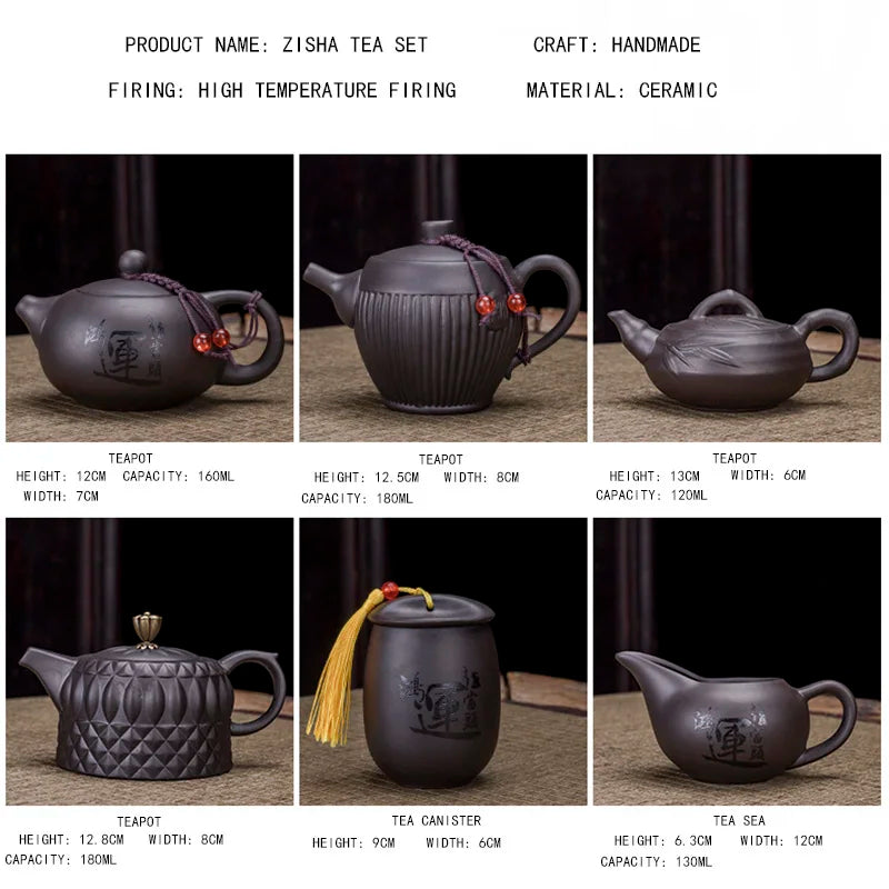 Tea Set Purple clay Portable Teapot Set Outdoor Travel Gaiwan Tea Cups of Tea Ceremony Teacup Fine Gift Organizer