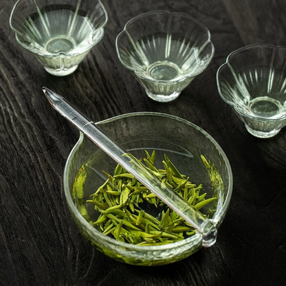 Tea ceremony чай Glass tea making bowl drainage bowl tea making utensil green tea Japanese style fair cup tea set tea ware set