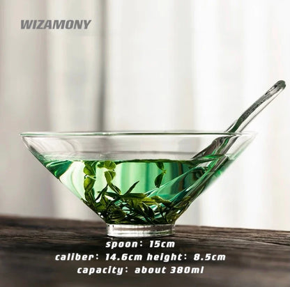 Tea ceremony чай Glass tea making bowl drainage bowl tea making utensil green tea Japanese style fair cup tea set tea ware set