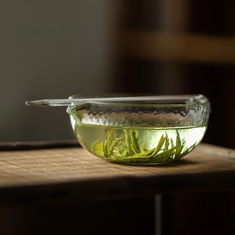 Tea ceremony чай Glass tea making bowl drainage bowl tea making utensil green tea Japanese style fair cup tea set tea ware set
