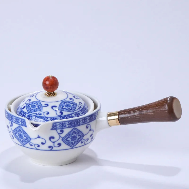 Tea set Outdoor portable travel creative Kung Fu tea set glass transparent thickened filter glass tea cup