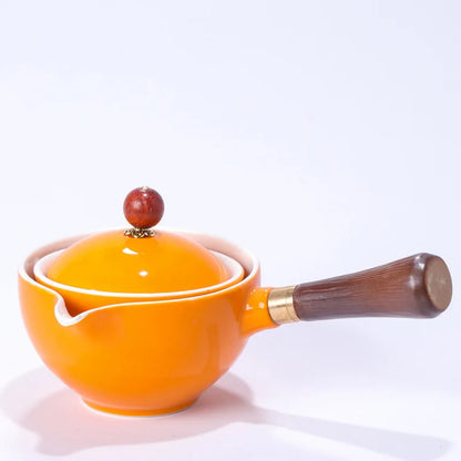 Tea set Outdoor portable travel creative Kung Fu tea set glass transparent thickened filter glass tea cup