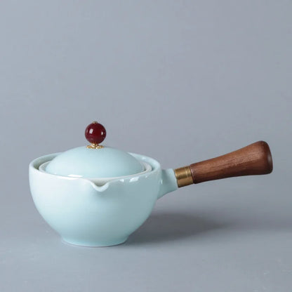 Tea set Outdoor portable travel creative Kung Fu tea set glass transparent thickened filter glass tea cup