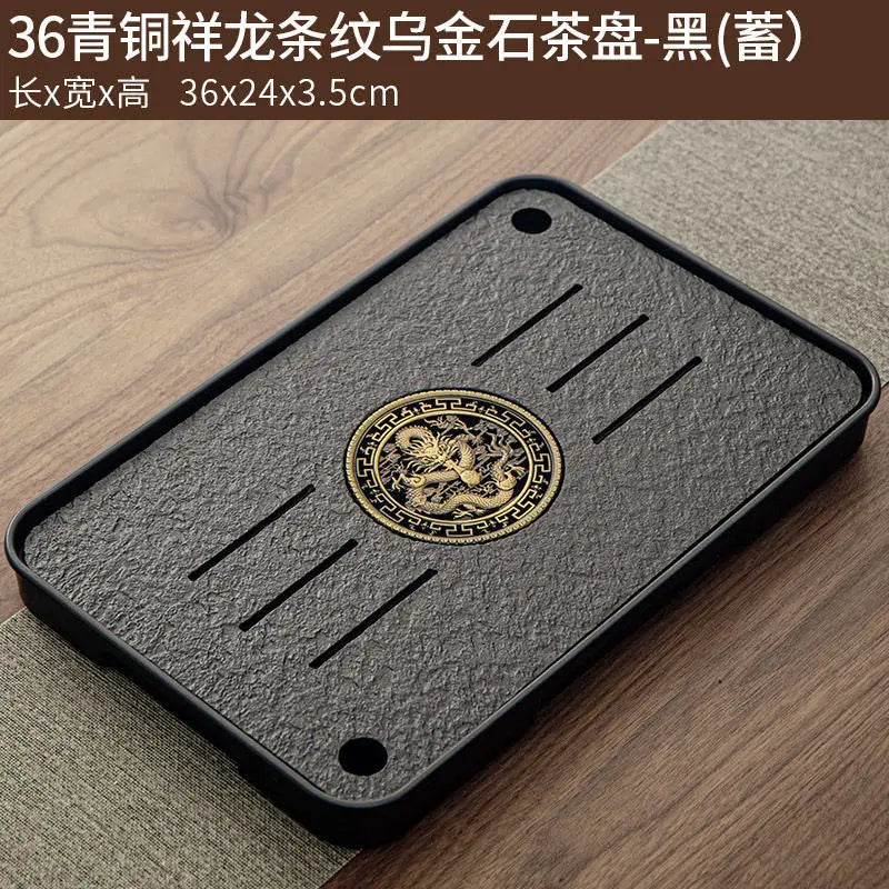 Tea tray, household tray, tea table, water drainage and storage, kungfu tea set, tea tray, tea sea