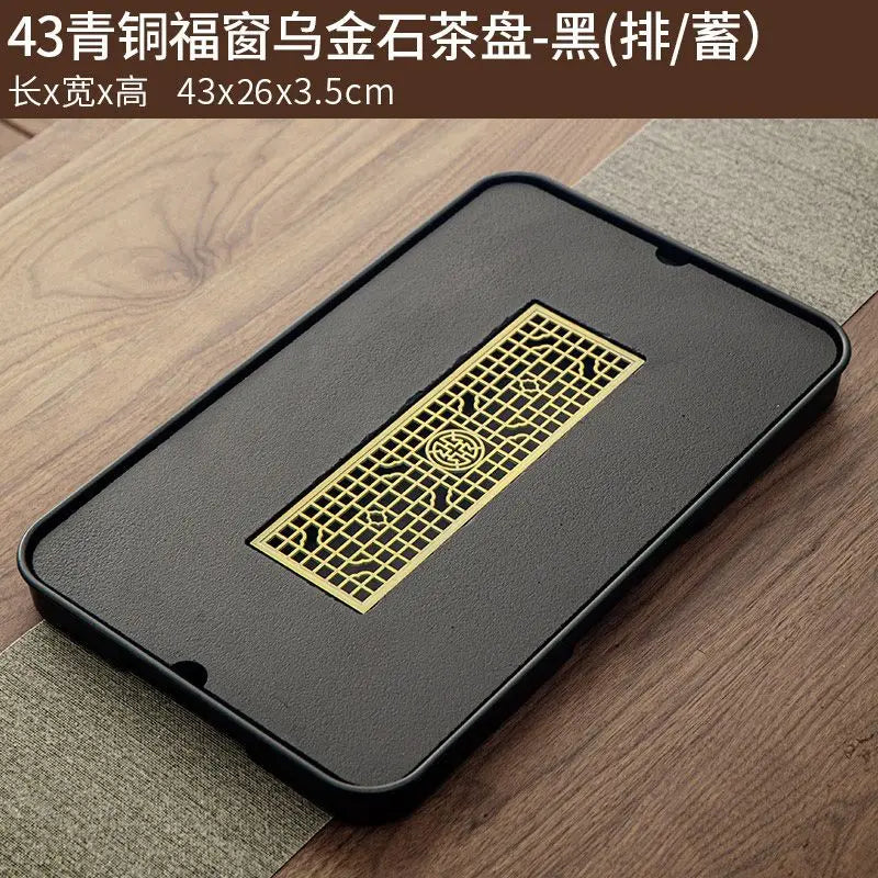Tea tray, household tray, tea table, water drainage and storage, kungfu tea set, tea tray, tea sea