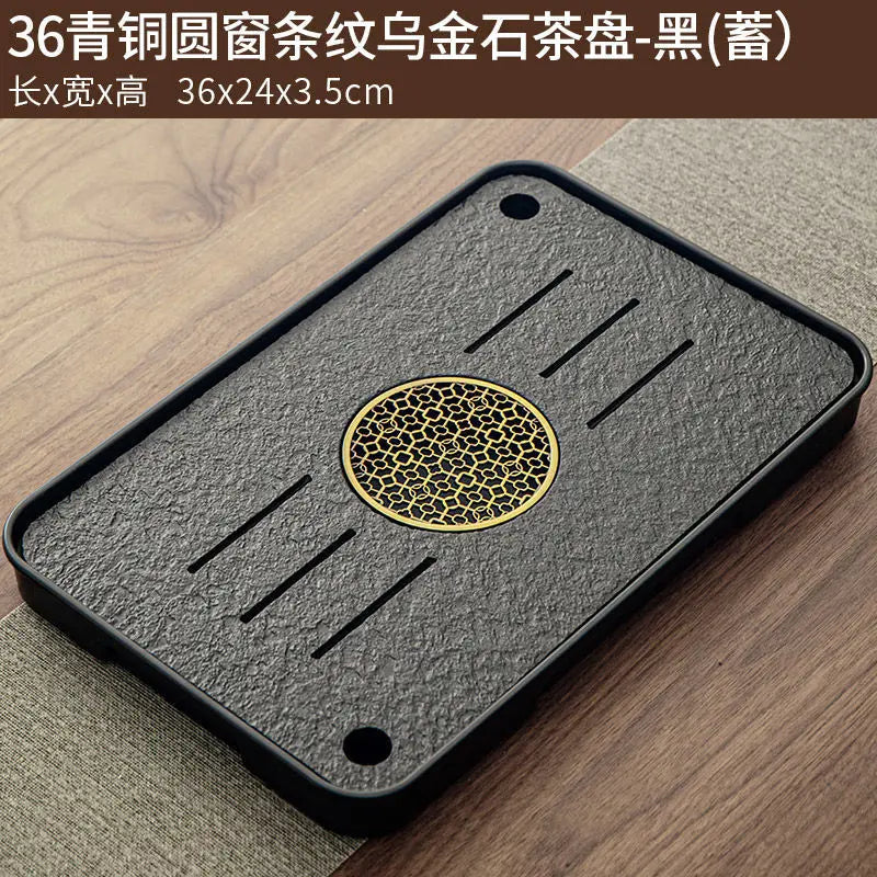 Tea tray, household tray, tea table, water drainage and storage, kungfu tea set, tea tray, tea sea