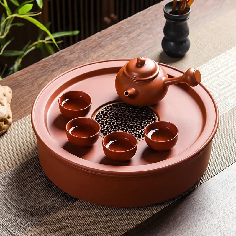 Teapot Base Zhu Ni Teapot Trivets Saucer For Teapot Coin Kung Fu Tea Ceremony Red Water Storage Tea Trays Chao Zhou Zhu Base