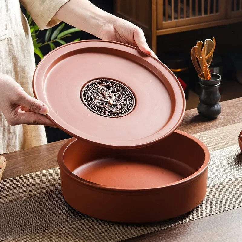 Teapot Base Zhu Ni Teapot Trivets Saucer For Teapot Coin Kung Fu Tea Ceremony Red Water Storage Tea Trays Chao Zhou Zhu Base