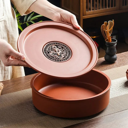Teapot Base Zhu Ni Teapot Trivets Saucer For Teapot Coin Kung Fu Tea Ceremony Red Water Storage Tea Trays Chao Zhou Zhu Base