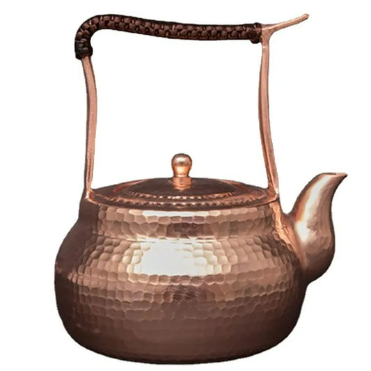 Teapot Large Copper Cookware Teapot Set Chinese Handmade Coffee Pot Metal Water Jug Tea Pot Vintage Kongfu Tea Set Gift 800ML