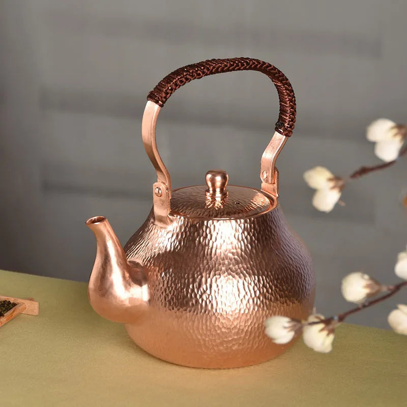 Teapot Large Teapot Set Japanese Copper Coffee Pots  Vintage Tea Pot Set Handmade Water Jug Metal Kung Fu Tea Set Gift 1300ML