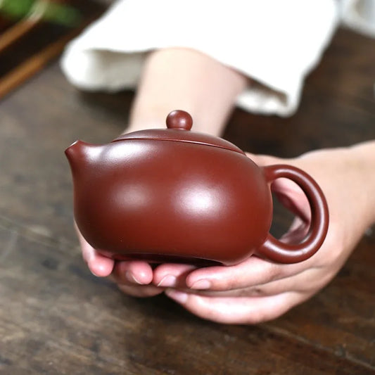 Teapot Tea Pot Filter Xishi Pot Beauties Handmade Purple Clay Teaware Customized Gifts  Drinkware Set Drink Puer