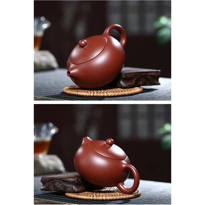 Teapot Tea Pot Filter Xishi Pot Beauties Handmade Purple Clay Teaware Customized Gifts  Drinkware Set Drink Puer