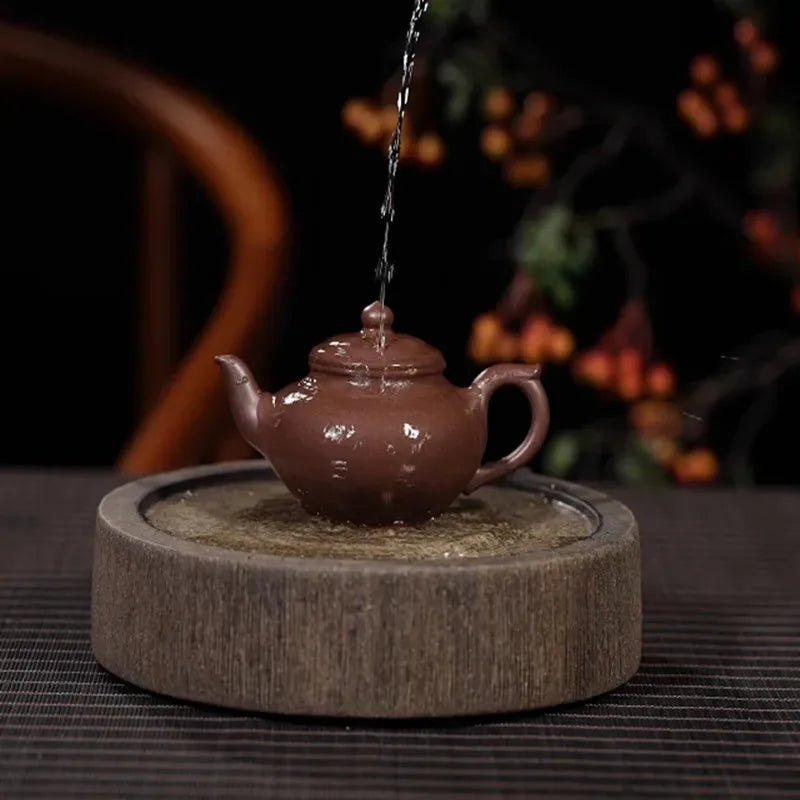 Teapot Tea Pot filter Xishi Pot Beauties Handmade Purple Clay Teaware customized Gifts  Drinkware Set Drink Puer
