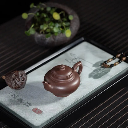 Teapot Tea Pot filter Xishi Pot Beauties Handmade Purple Clay Teaware customized Gifts  Drinkware Set Drink Puer