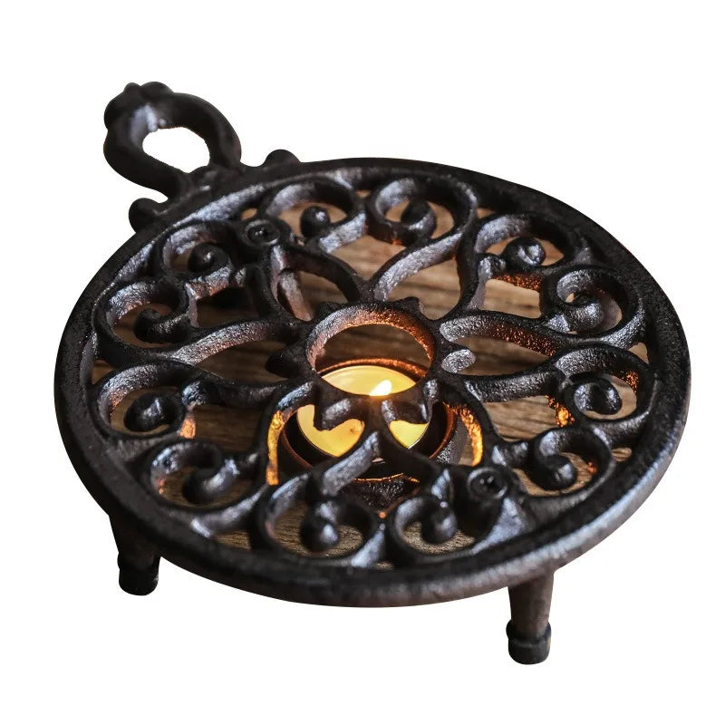 Teapot Warmer Holder Decorative Candle Holder Stands Insulation Base Teapot Warmer for Camping Travel Heatcoffee Milk or Tea