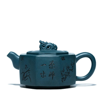 Teapot Wholesale Republic of China Green Walking Tall Purple Clay Teapot Tea Set Handmade Pot One Piece Dropshipping Factory Dir