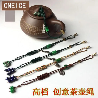Teapot with Rope for Tea Ceremony, High-grade Pot Lid, Tied Teapot