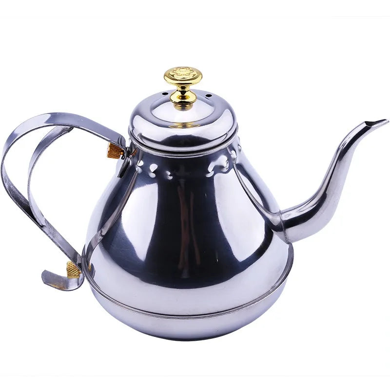 Teapot with Tea Filter 304 Stainless Steel Coffee Tea Pot Water Kettle Induction Cooker Stove Universal Kitchen Tool