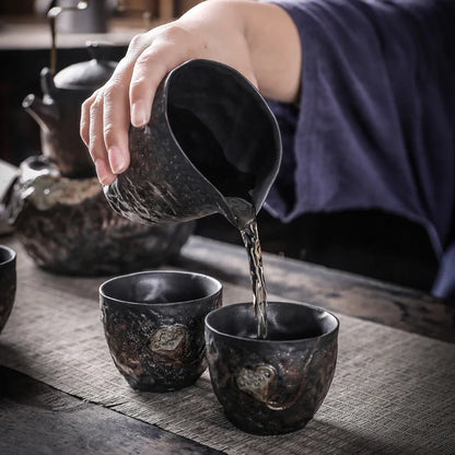 TeapotTeaCupCandleTeaHeaterBaseZenLotusBundlePotWarmTeaSetOnePotFourCupsCupCupTeaSetKitchenRestaurantBarHome