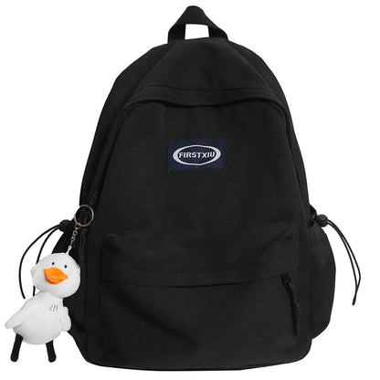 Teenage Girl Green School Bag Small Cute Lady Backpack Waterproof Nylon Female Kawaii Bag College Student Women Backpack Fashion