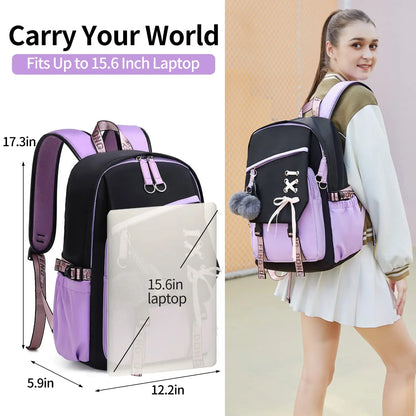 Teenage Girls Bookbag School Backpack Children Casual Daypack Schoolbag for Teens