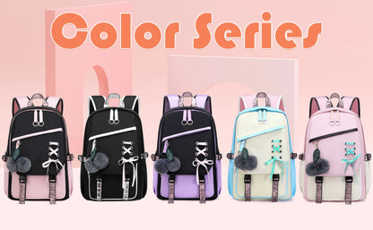 Teenage Girls Bookbag School Backpack Children Casual Daypack Schoolbag for Teens