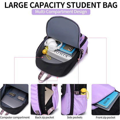 Teenage Girls Bookbag School Backpack Children Casual Daypack Schoolbag for Teens