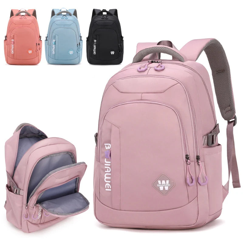 Teenage Grils School Bags Large Capacity Black Nylon Multifunctional College Middle High Student Schoolbag Backpacks Women 2022