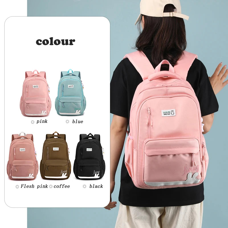 Teenager High Capacity Book Bag Girl Boy Travel Laptop Student Backpack Man Nylon College Fashion Women Leisure School Bag
