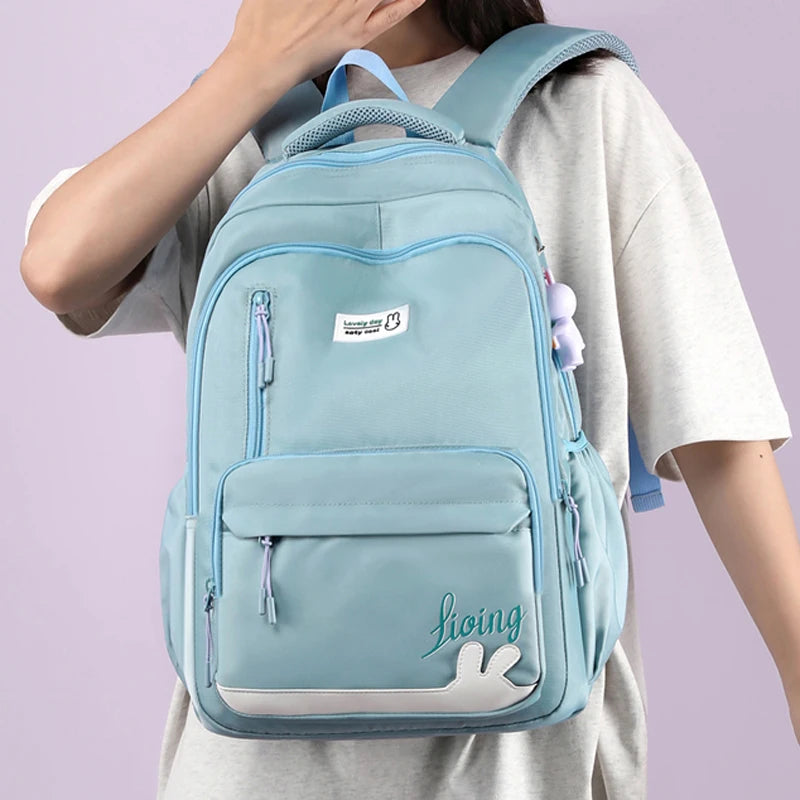 Teenager High Capacity Book Bag Girl Boy Travel Laptop Student Backpack Man Nylon College Fashion Women Leisure School Bag