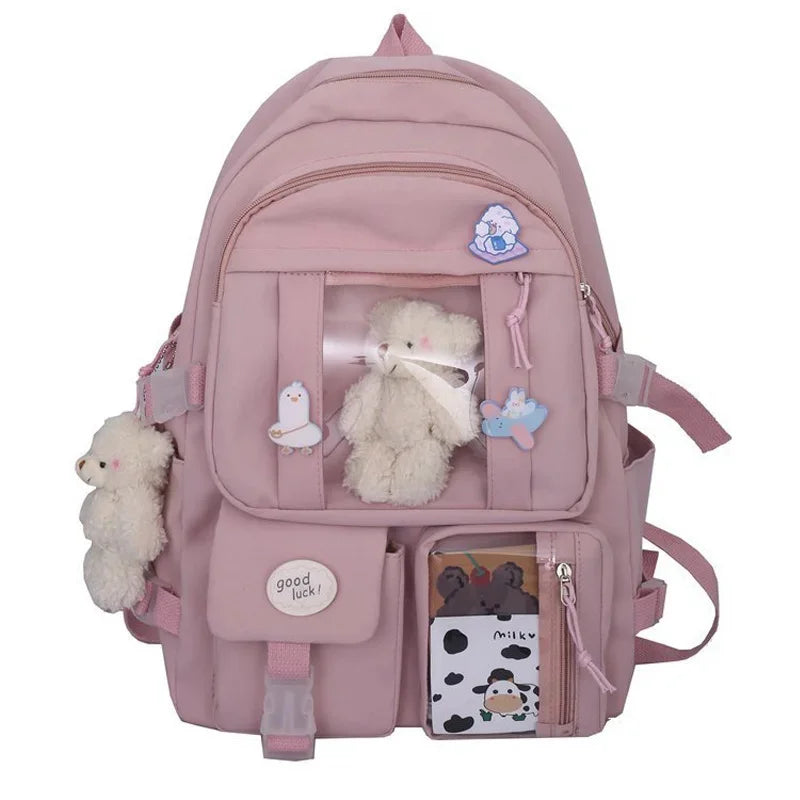Teenagers Backpacks For Girls School Women Multipocket Bag Large Capacity Backpack Mochila Feminina Kawaii Bags