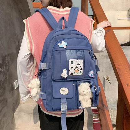 Teenagers Backpacks For Girls School Women Multipocket Bag Large Capacity Backpack Mochila Feminina Kawaii Bags