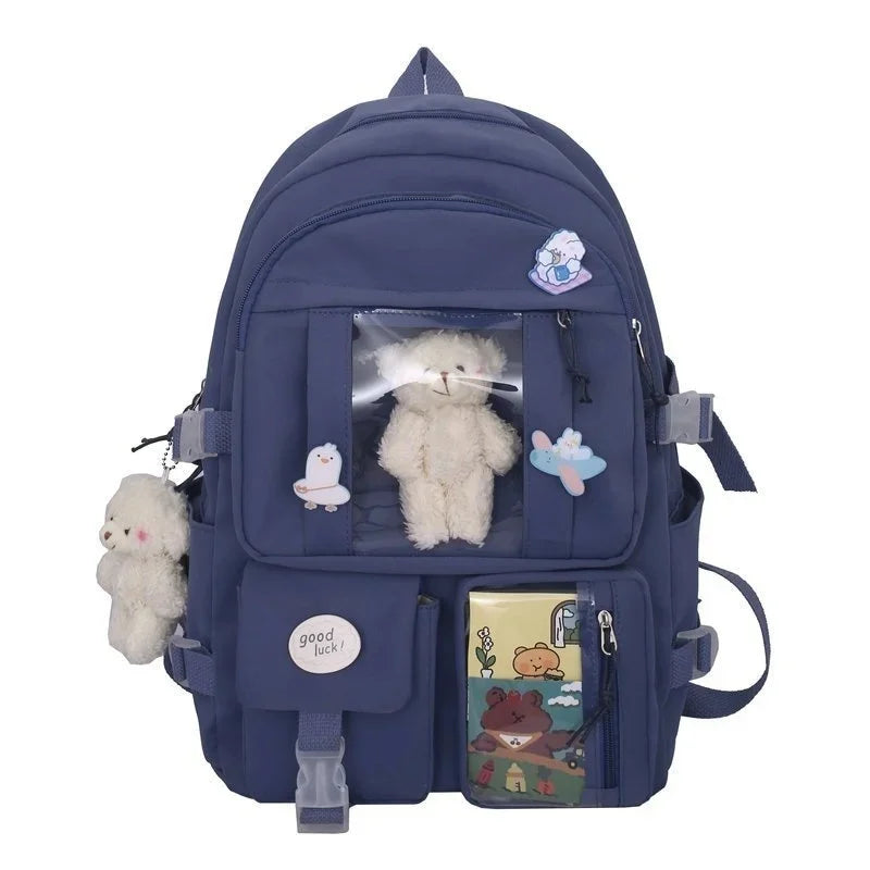 Teenagers Backpacks For Girls School Women Multipocket Bag Large Capacity Backpack Mochila Feminina Kawaii Bags