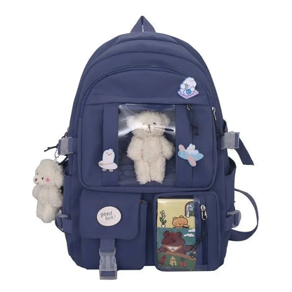 Teenagers Backpacks For Girls School Women Multipocket Bag Large Capacity Backpack Mochila Feminina Kawaii Bags