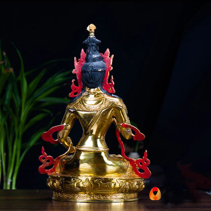 Temple 30CM large# GOOD Buddha # bless family home efficacious Protection Buddhist Vajrasattva Vajradhara gilding Buddha statue