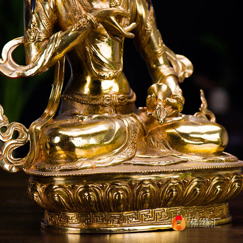 Temple 30CM large# GOOD Buddha # bless family home efficacious Protection Buddhist Vajrasattva Vajradhara gilding Buddha statue