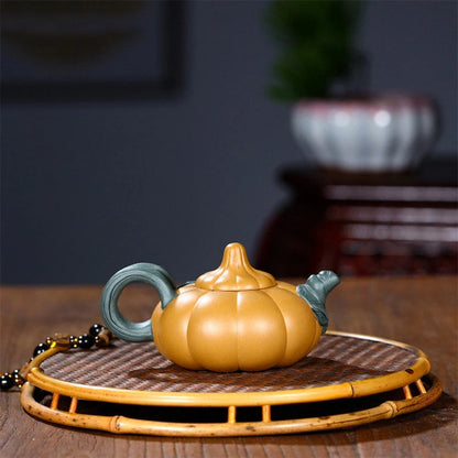 Tetera China Yixing de arcilla tetera creativa de de calabaza, filtro hecho a mano, Infusor de té, mineral crudo, Zisha, 180ml