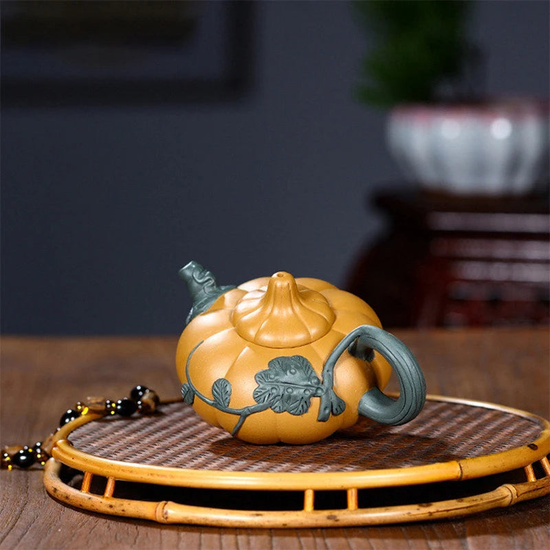 Tetera China Yixing de arcilla tetera creativa de de calabaza, filtro hecho a mano, Infusor de té, mineral crudo, Zisha, 180ml
