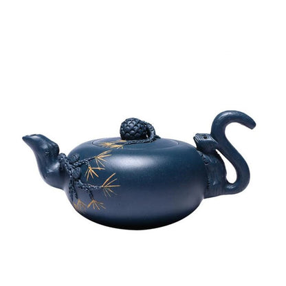 Tetera China de arcilla tetera de belleza, mineral crudo, barro Azure, té hecho a mano, Guanyin, regalos Ceremonia de té, 240ml