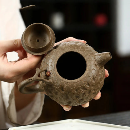Tetera Zisha hecha a mano con filtro de barro, tetera China Yixing de arcilla púrpura para el hogar, 310ml