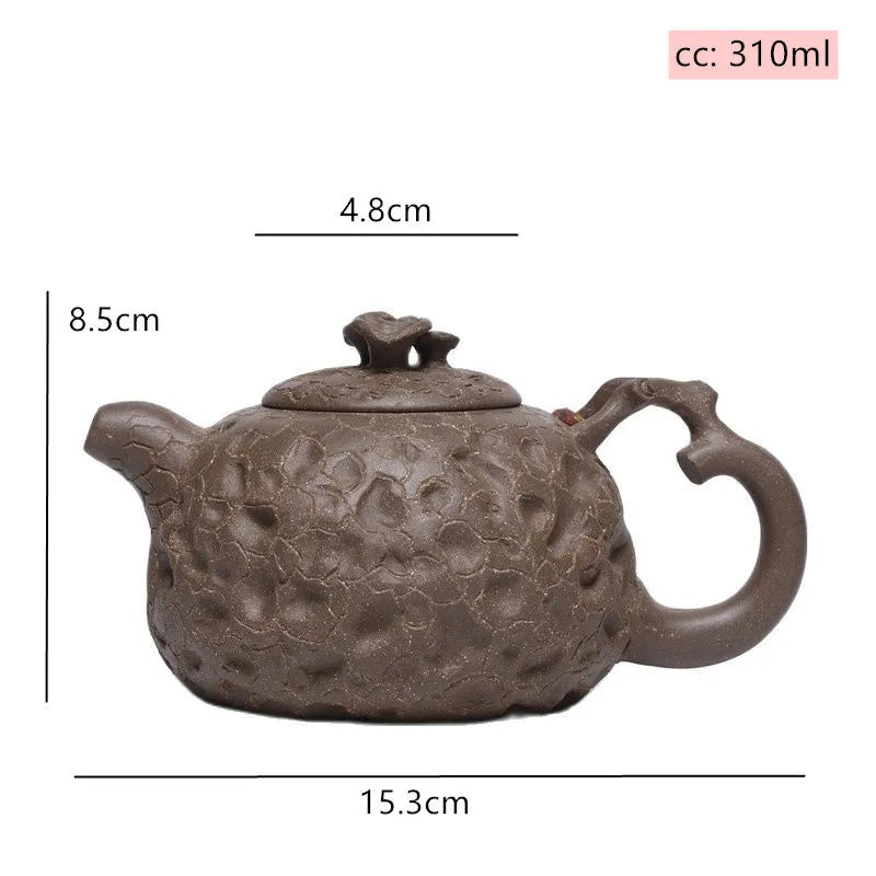 Tetera Zisha hecha a mano con filtro de barro, tetera China Yixing de arcilla púrpura para el hogar, 310ml