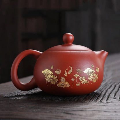 Tetera clásica de arcilla púrpura Yixing, de té con filtro de de bola de barro Zhu mano, belleza juegos de té Zisha, 180ml