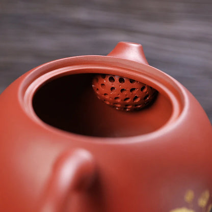 Tetera clásica de arcilla púrpura Yixing, de té con filtro de de bola de barro Zhu mano, belleza juegos de té Zisha, 180ml