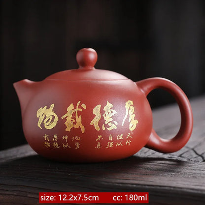 Tetera clásica de arcilla púrpura Yixing, de té con filtro de de bola de barro Zhu mano, belleza juegos de té Zisha, 180ml