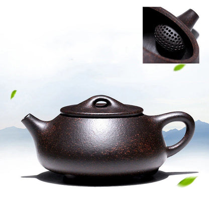 Tetera de arcilla púrpura Yixing de alta calidad, juego de té chino Zisha con filtro de piedra, hecho a mano