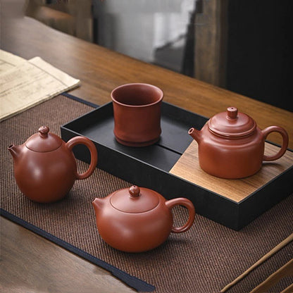 Tetera de arcilla púrpura Yixing hecha a mano, tetera de belleza Zhu Mud Xishi, filtro de bola Zisha, fabricante de té chino