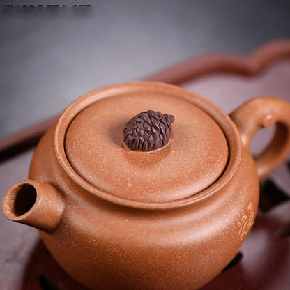 Tetera de arcilla púrpura, tetera belleza hecha a mano con filtro de agujero de bola, Infusor de té, Zisha mineral crudo, 130ml