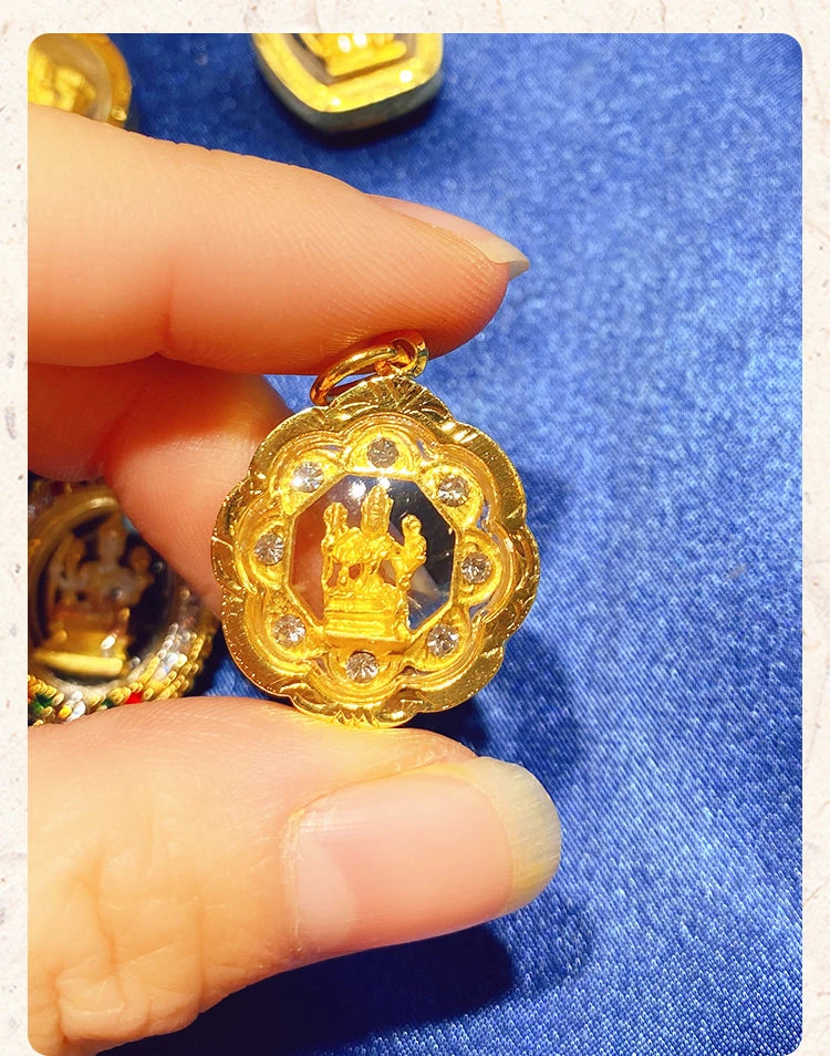 Thailand Temple Efficacious four-faced Buddha Pendant Amulet bless safety good luck Recruit wealth all-powerful talisman