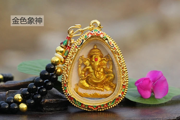 Thailand Temple master Good luck God Buddha Amulet Ganesh God of wealth Mammon Pendant all-powerful talisman